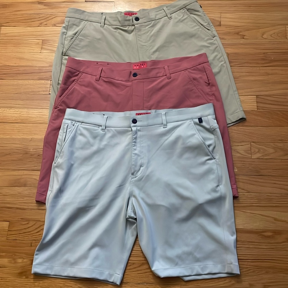 HALSEY SPORT MENS‎ chino golf shorts bundle of 3  size 40
